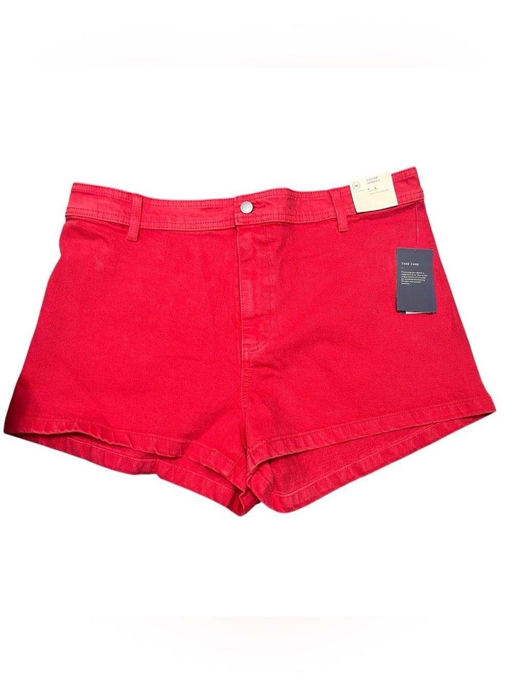 Universal Thread Red High-Rise Denim Shorts - Picture 2 of 3